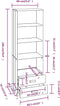 vidaXL - Hoge - kast - HAMAR - 60x35x180 - cm - massief - grenenhout - honingbruin