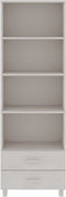 vidaXL - Hoge - kast - HAMAR - 60x35x180 - cm - massief - grenenhout - wit