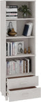 vidaXL - Hoge - kast - HAMAR - 60x35x180 - cm - massief - grenenhout - wit