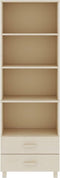 vidaXL - Hoge - kast - HAMAR - 60x35x180 - cm - massief - grenenhout - honingbruin