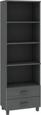 vidaXL - Hoge - kast - HAMAR - 60x35x180 - cm - massief - grenenhout - donkergrijs