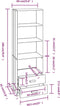 vidaXL - Hoge - kast - HAMAR - 60x35x180 - cm - massief - grenenhout - wit