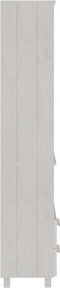 vidaXL - Hoge - kast - HAMAR - 60x35x180 - cm - massief - grenenhout - wit