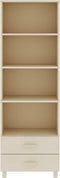 vidaXL - Hoge - kast - HAMAR - 60x35x180 - cm - massief - grenenhout - honingbruin