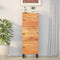 vidaXL - Hoge - kast - met - 3 - deuren - 40x33x110 - cm - massief - acaciahout - en - ijzer