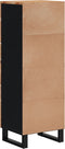 vidaXL - Hoge - kast - met - 3 - deuren - 40x33x110 - cm - massief - acaciahout - en - ijzer