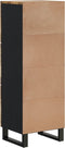 vidaXL - Hoge - kast - met - 3 - deuren - 40x33x110 - cm - massief - mangohout - en - ijzer