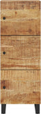 vidaXL - Hoge - kast - met - 3 - deuren - 40x33x110 - cm - massief - mangohout - en - ijzer