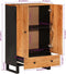 vidaXL - Hoge - kast - met - lade - 60x33x100 - cm - massief - acaciahout - en - ijzer