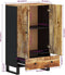 vidaXL - Hoge - kast - met - lade - 60x33x100 - cm - massief - mangohout - en - ijzer