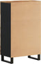 vidaXL - Hoge - kast - met - lade - 60x33x100 - cm - massief - mangohout - en - ijzer