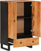 vidaXL - Hoge - kast - met - lade - 60x33x100 - cm - massief - acaciahout - en - ijzer
