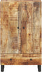 vidaXL - Hoge - kast - met - lade - 60x33x100 - cm - massief - mangohout - en - ijzer