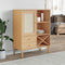 vidaXL - Hoge - kast - SENJA - 90x40x112 - cm - rattan - look - grenenhout - bruin