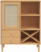 vidaXL - Hoge - kast - SENJA - 90x40x112 - cm - rattan - look - grenenhout - bruin