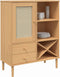 vidaXL - Hoge - kast - SENJA - 90x40x112 - cm - rattan - look - grenenhout - bruin