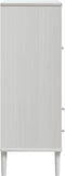 vidaXL - Hoge - kast - SENJA - 90x40x112 - cm - rattan - look - massief - grenenhout - wit