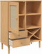vidaXL - Hoge - kast - SENJA - 90x40x112 - cm - rattan - look - grenenhout - bruin