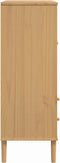 vidaXL - Hoge - kast - SENJA - 90x40x112 - cm - rattan - look - grenenhout - bruin