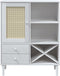 vidaXL - Hoge - kast - SENJA - 90x40x112 - cm - rattan - look - massief - grenenhout - wit