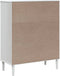 vidaXL - Hoge - kast - SENJA - 90x40x112 - cm - rattan - look - massief - grenenhout - wit