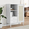 vidaXL - Hoge - kast - SENJA - rattan-look - 90x40x112 - cm - massief - grenenhout - wit