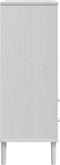 vidaXL - Hoge - kast - SENJA - rattan-look - 90x40x112 - cm - massief - grenenhout - wit