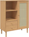 vidaXL - Hoge - kast - SENJA - rattan-look - 90x40x112 - cm - grenenhout - bruin