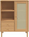 vidaXL - Hoge - kast - SENJA - rattan-look - 90x40x112 - cm - grenenhout - bruin