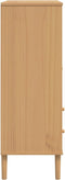 vidaXL - Hoge - kast - SENJA - rattan-look - 90x40x112 - cm - grenenhout - bruin