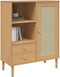 vidaXL - Hoge - kast - SENJA - rattan-look - 90x40x112 - cm - grenenhout - bruin