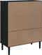 vidaXL - Hoge - kast - SENJA - rattan-look - 90x40x112 - cm - grenenhout - zwart