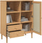 vidaXL - Hoge - kast - SENJA - rattan-look - 90x40x112 - cm - grenenhout - bruin