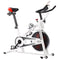 vidaXL - Hometrainer - met - hartslagsensoren - wit - en - rood