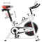 vidaXL - Hometrainer - met - hartslagsensoren - wit - en - rood