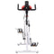 vidaXL - Hometrainer - met - hartslagsensoren - wit - en - rood