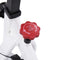 vidaXL - Hometrainer - met - hartslagsensoren - wit - en - rood