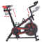 vidaXL - Hometrainer - met - hartslagsensoren - zwart - en - rood