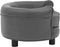 vidaXL - Hondenbank - 48x48x32 - cm - pluche - en - kunstleer - bruin