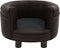 vidaXL - Hondenbank - 48x48x32 - cm - pluche - en - kunstleer - bruin