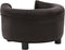 vidaXL - Hondenbank - 48x48x32 - cm - pluche - en - kunstleer - bruin