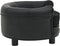 vidaXL - Hondenbank - 48x48x32 - cm - pluche - en - kunstleer - zwart