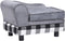 vidaXL - Hondenbank - 57x34x36 - cm - pluche - grijs