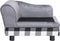 vidaXL - Hondenbank - 57x34x36 - cm - pluche - grijs