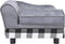 vidaXL - Hondenbank - 57x34x36 - cm - pluche - grijs