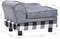 vidaXL - Hondenbank - 57x34x36 - cm - pluche - grijs