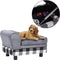 vidaXL - Hondenbank - 57x34x36 - cm - pluche - grijs