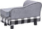 vidaXL - Hondenbank - 57x34x36 - cm - pluche - grijs