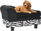 vidaXL - Hondenbank - 57x34x36 - cm - pluche - zwart