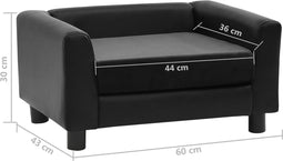 vidaXL - Hondenbank - 60x43x30 - cm - pluche - en - kunstleer - bruin